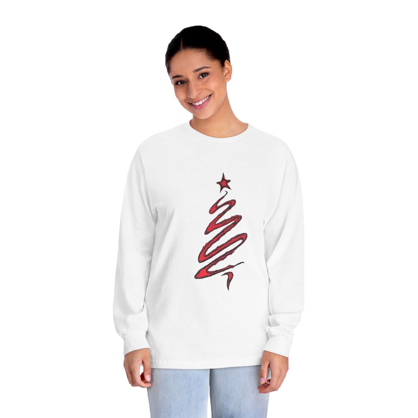 Long Sleeve Christmas Jumper Style T-Shirt - Unisex