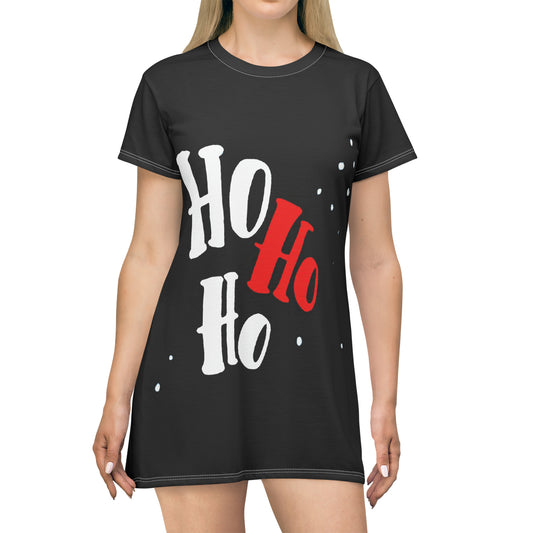 Christmas Ho Ho Ho T-Shirt Dress