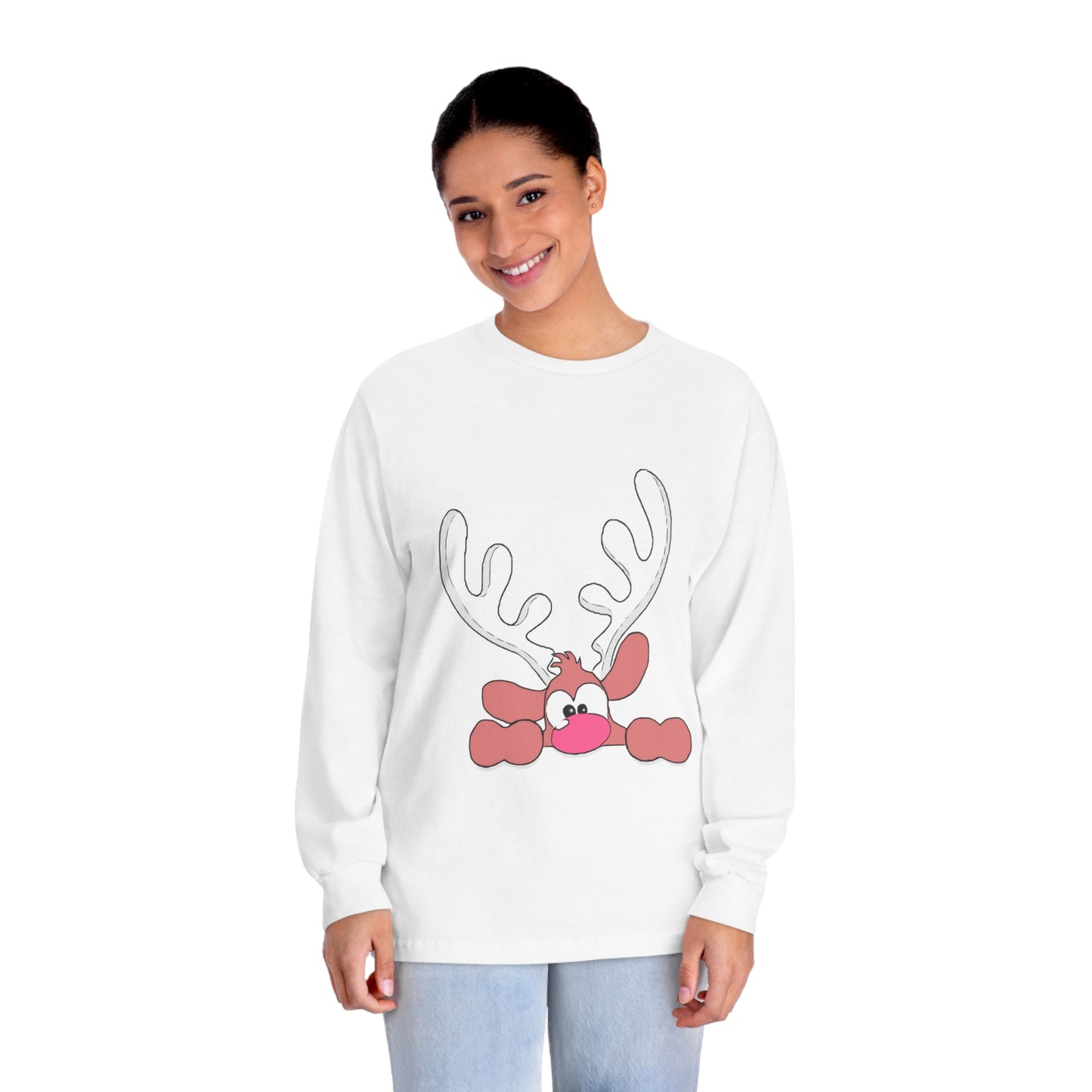 Long Sleeve Christmas Jumper Style T-Shirt - Unisex