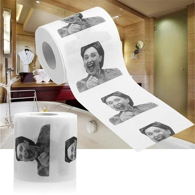 A Unique Home Toilet Paper Funny Ex President Donald Trump Toilet Paper Roll Prank Joke Gift Christmas Decor for Home Kitchen