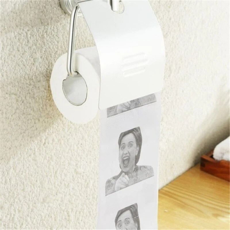 A Unique Home Toilet Paper Funny Ex President Donald Trump Toilet Paper Roll Prank Joke Gift Christmas Decor for Home Kitchen