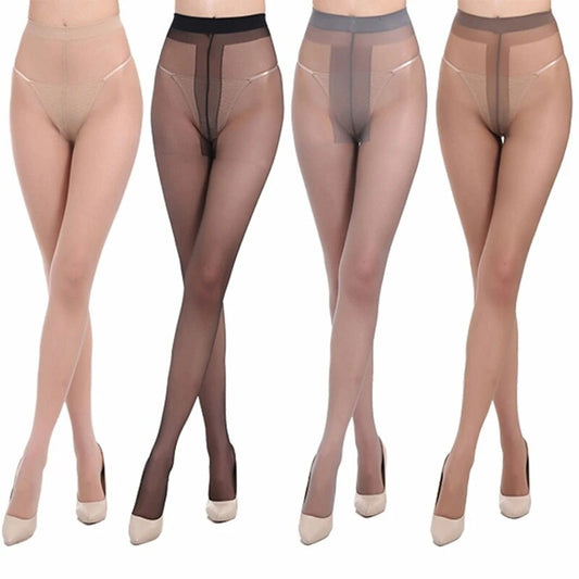 Women Summer Ultra-Thin Control Top Panthose Sexy Transparent Tummy Slimming Shaping Sheer Tights Seamless Stretch Leggings N0HE