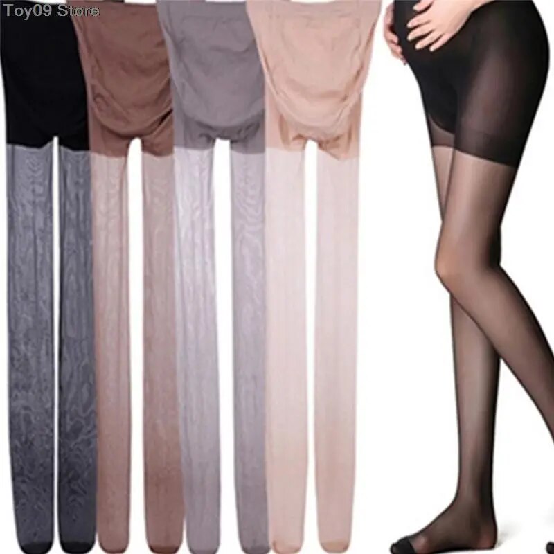 Adjustable High Elastic Leggings ummer Maternity Pregnant Women Pregnancy Pantyhose Ultra ThinTights Stockings