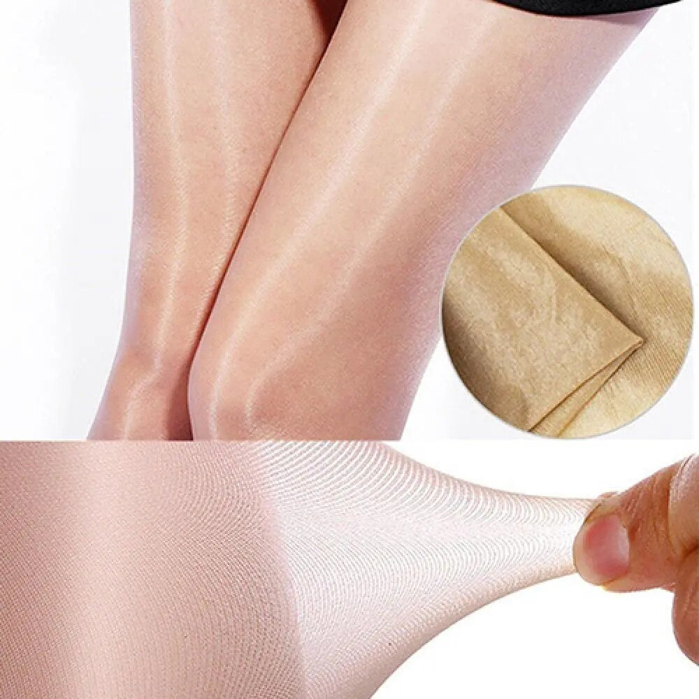 Women Pantyhose Sexy Shiny Pearlescent Thin Stockings Pantyhose Tights Breathable Sheer Hosiery Leggings