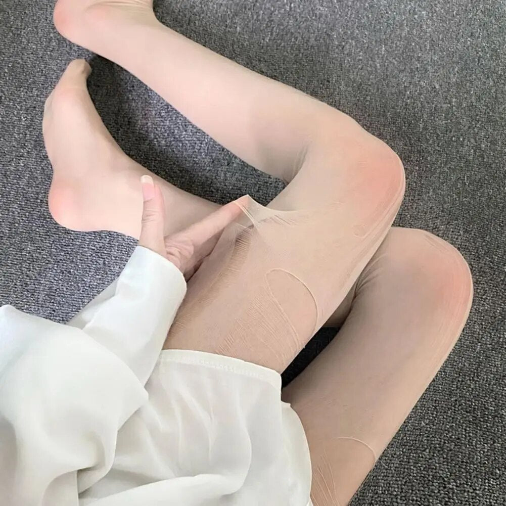 Women Pantyhose Sheer Great Elasticity Hollow Out Ladies Stockings Sexy Ripped Anti-dislodging Line Stockings For Daily Wear